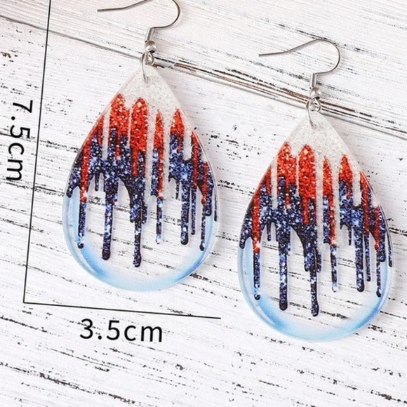 Beautiful Patriotic ∆Earrings!! - Picture 3 of 3